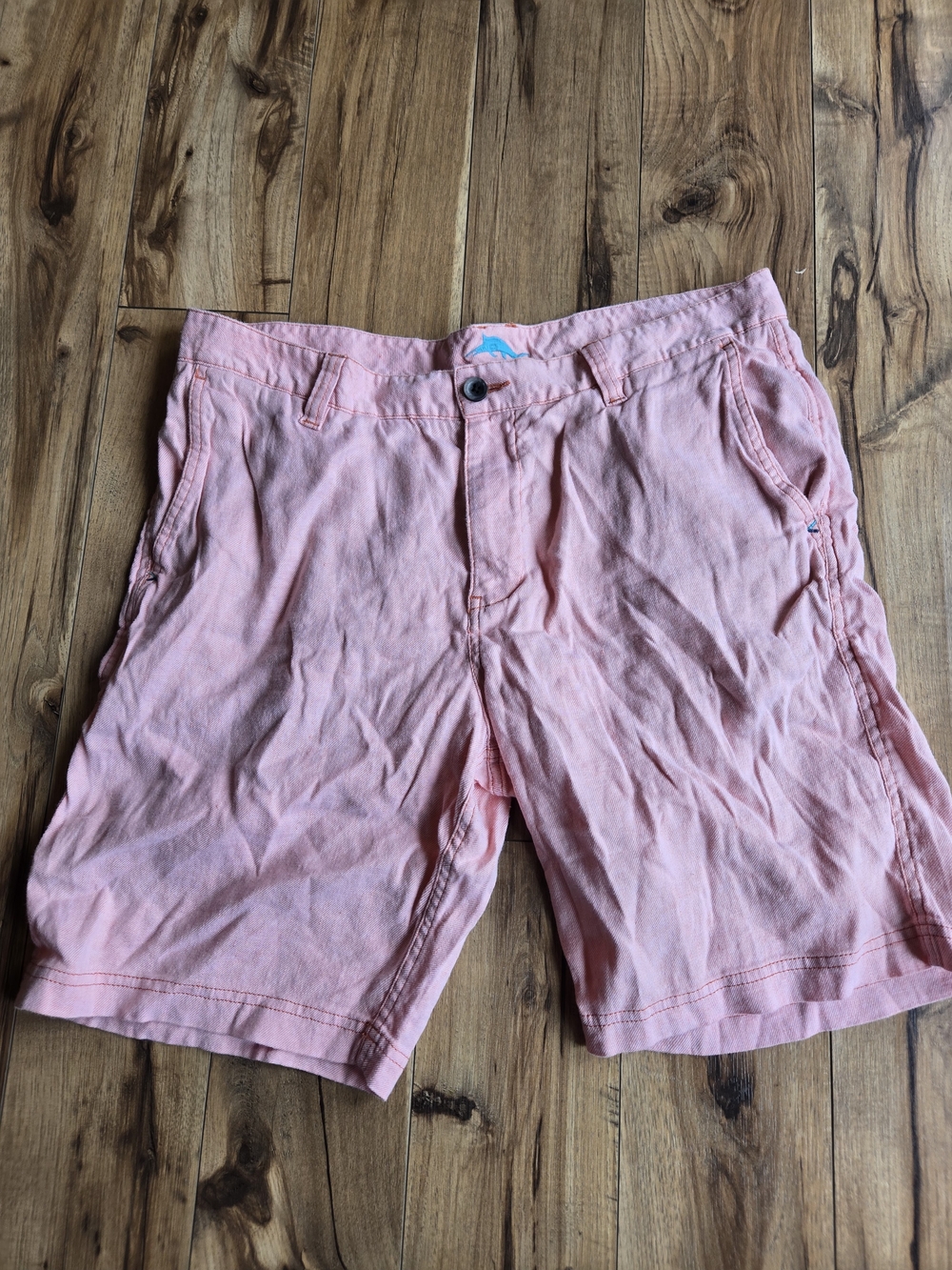 Tommy Bahama Peach Cotton Flat-Front Men's Shorts